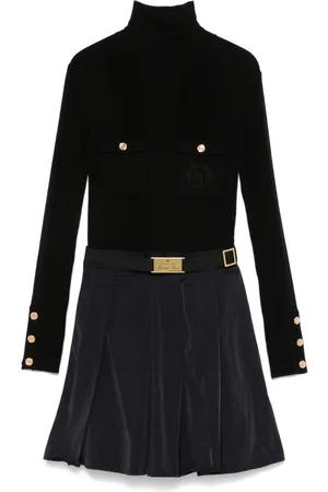 Elisabetta Franchi Embroidered-logo mini dress