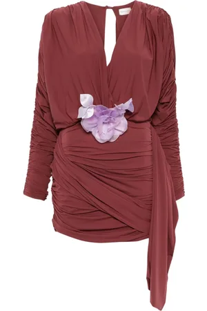 MAGDA BUTRYM Draped V-neck mini dress