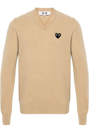 Comme des Garçons Heart-patch wool jumper