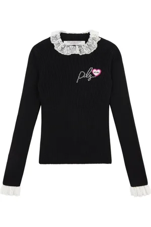 PHILOSOPHY DI LORENZO SERAFINI Appliqué logo knit top