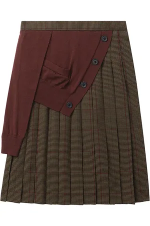 Kolor Asymmetric layered midi skirt