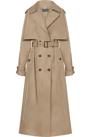 Alberta Ferretti Double-breasted technical-silk trench coat