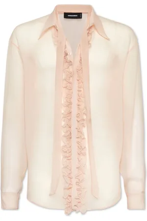 Dsquared2 Ruffled-detailed sheer shirt