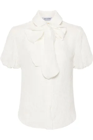 DICE KAYEK Bow-detail silk shirt