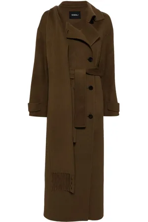 GOEN.J Double-faced one-side muffler coat