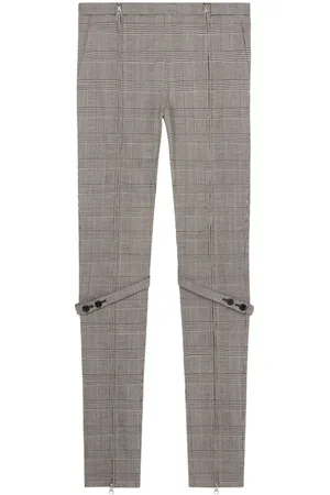 Courrèges Prince of Wales skinny low-rise pants
