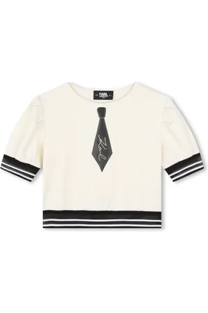 Karl Lagerfeld Logo-embroidered crew-neck top