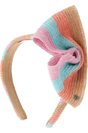 Le Mont St Michel Beth striped straw headband