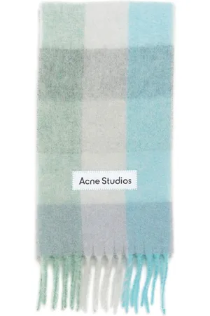 Acne Studios Logo-patch checked scarf