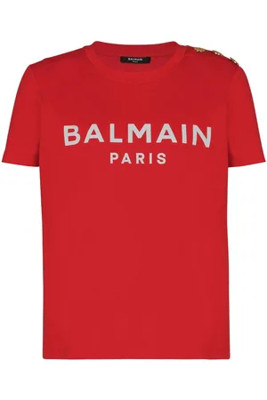 Balmain Logo-print button-shoulder T-shirt