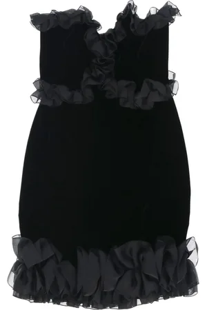 Saint Laurent 1980s ruffled mini dress