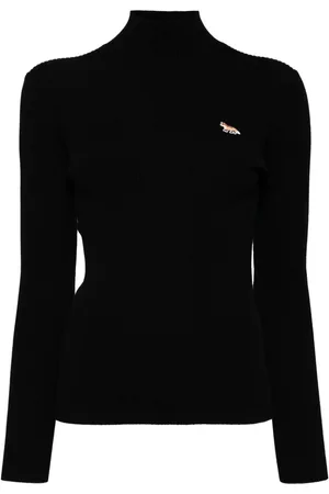 Maison Kitsuné Appliqué logo knitted top