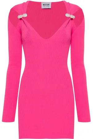 Moschino Faux-pearl detailing mini dress
