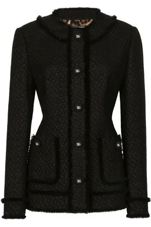 Dolce & Gabbana Logo-engraved buttoned jacket