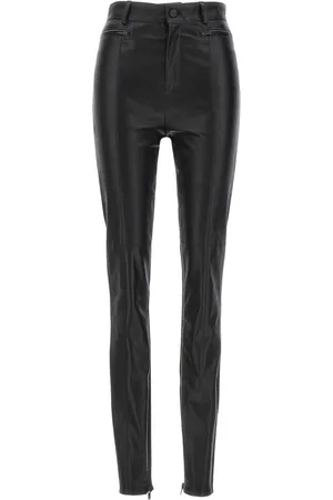 DAVID KOMA Leather-panel leggings