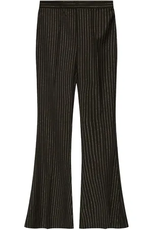 Gestuz Pinstriped flared trousers