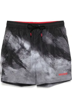 HUGO BOSS Graphic print swim shorts