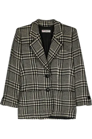 Saint Laurent 1980s houndstooth blazer