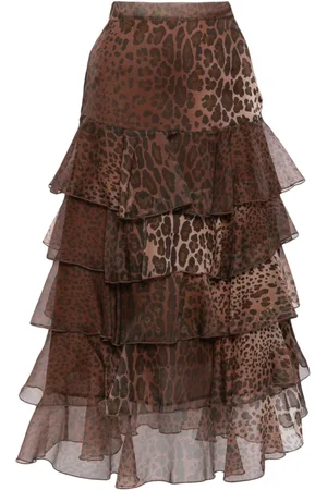 Cynthia Rowley Ruffled silk skirt
