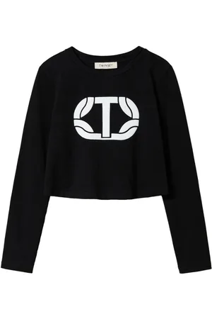 Twin-Set Logo-print cropped t-shirt