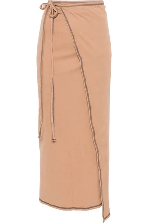 Baserange Ribbed-knit midi skirt