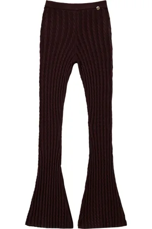 Twin-Set Cable knit flared trousers