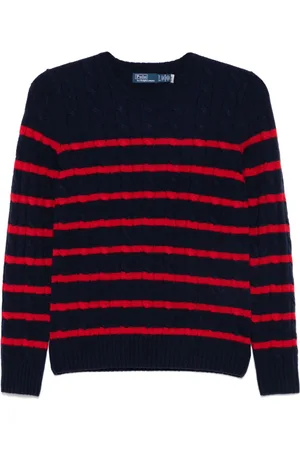 Ralph Lauren Striped cable-knit sweater