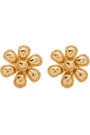 Moschino Flower-shaped clip-on earrings
