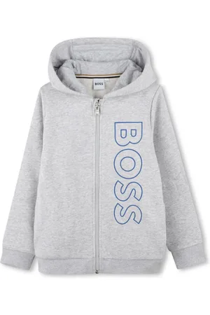 HUGO BOSS Logo-print zip-up hoodie
