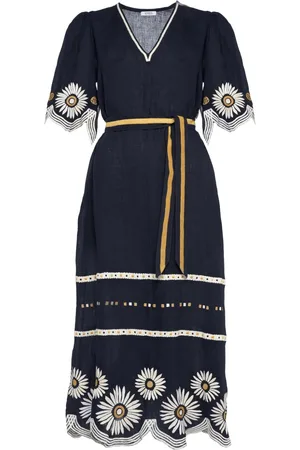ERES Hortense floral-embroidered linen dress