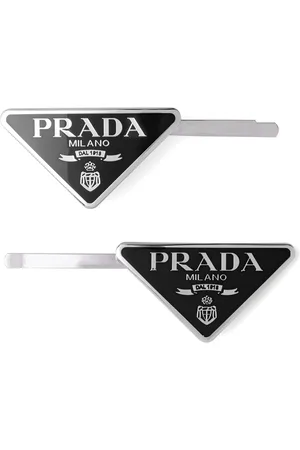 Prada Triangle-logo hair clips (set of two)