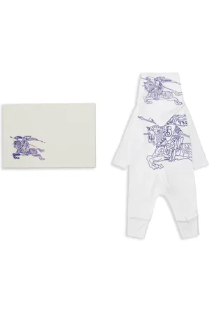 Burberry EKD cotton babygrow (set of two)