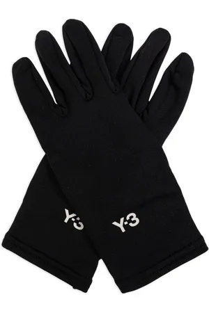 Y-3 Logo print gloves