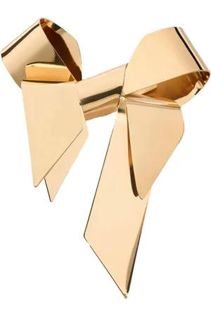 Carolina Herrera Metallic bow pin