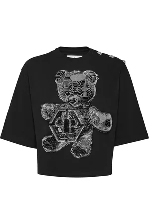 Philipp Plein Crystal-embellished cotton t-shirt