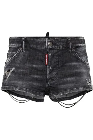 Dsquared2 Chain-detail denim mini shorts