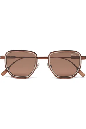 Ermenegildo Zegna Hexagon-frame sunglasses