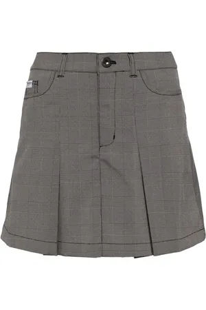 Chocoolate Check-pattern mini skirt