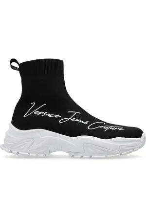 VERSACE Logo-print sock sneakers