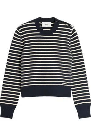 Ami Striped cotton-wool blend jumper