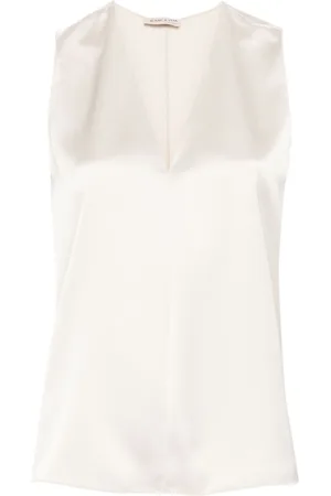 BLANCA Tropeche sleeveless satin blouse