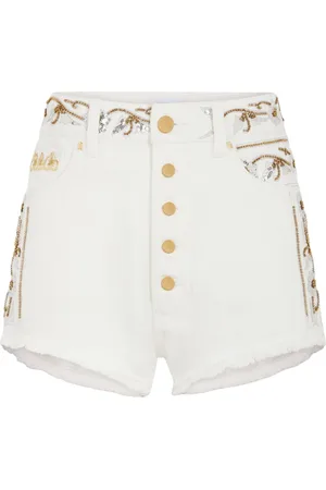 Paco rabanne Embroidered denim shorts