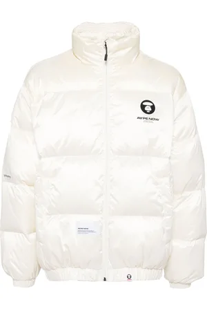 A Bathing Ape Moonface logo down jacket