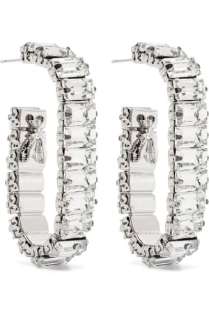 Patrizia Pepe Rhinestone-embellished hoop earrings