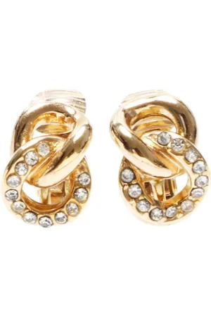 Dior Rhinestone clip-on earrings