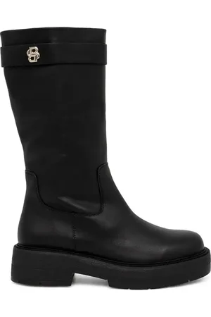 HUGO BOSS Logo-plaque leather boots