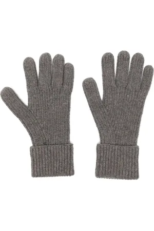 N.PEAL Cashmere ribbed gloves