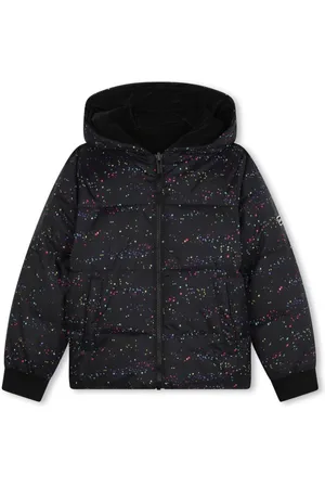DKNY Logo-patch reversible puffer jacket