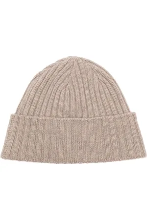 N.PEAL Chunky ribbed beanie hat