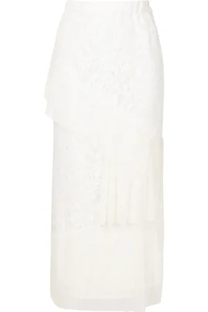 Lethicia Bronstein Corded-lace midi skirt